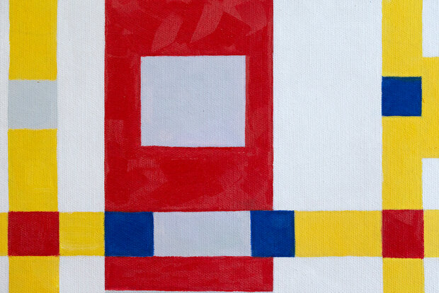 Broadway Boogie Woogie Mondrian reproduction detail