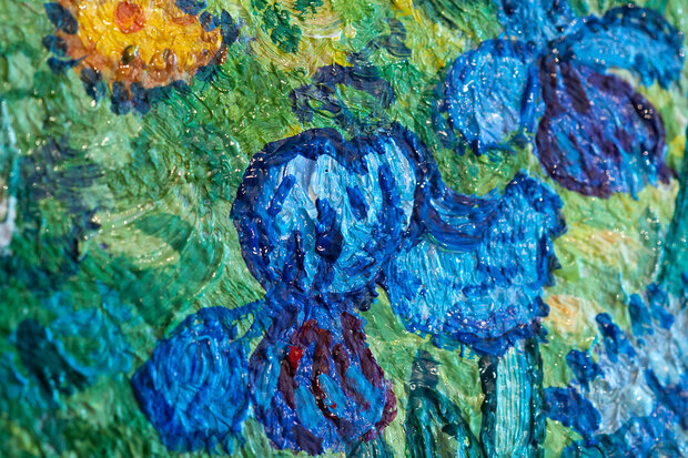 Irises framed Vincent van Gogh replica detail