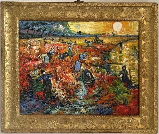 The Red Vineyard framed Van Gogh Reproduction