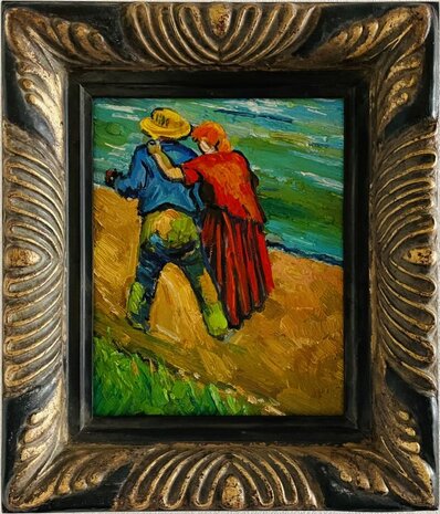 Framed Two Lovers Van Gogh reproduction