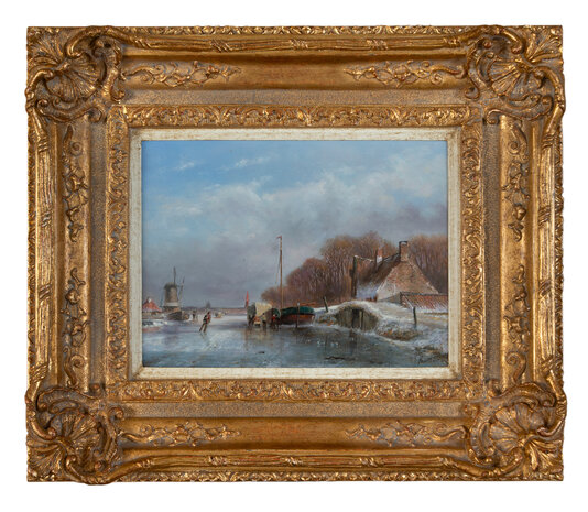 Winter by Nard Kwast, Andreas Schelfhout reproduction