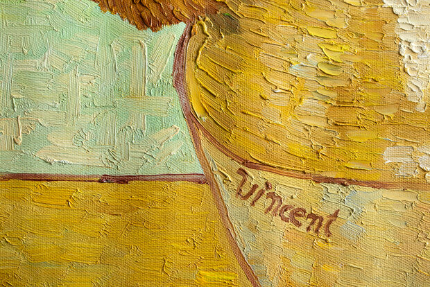 Still Life: Vase with Twelve Sunflowers Van Gogh Replica detail