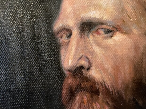 Van Gogh portrait by John Peter Russell replica detail
