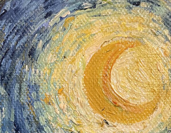 Starry Night Van Gogh reproduction framed detail