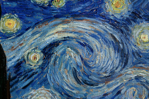 Starry Night by Nard Kwast Van Gogh replica detail