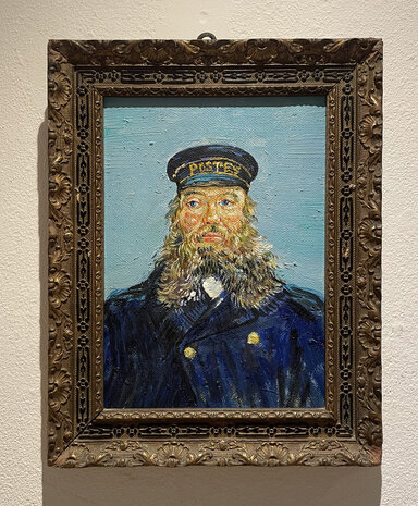 Portrait of the Postman Joseph Roulin framed Van Gogh reproduction