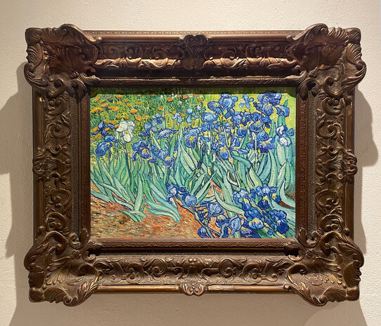 Irises framed Van Gogh reproduction