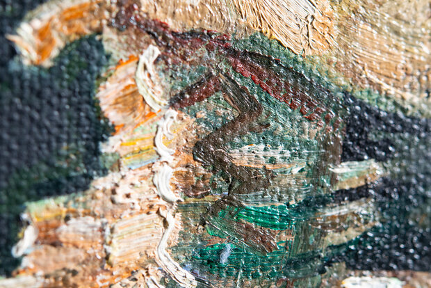 Skull with a burning Cigarette Vincent van Gogh reproduction detail