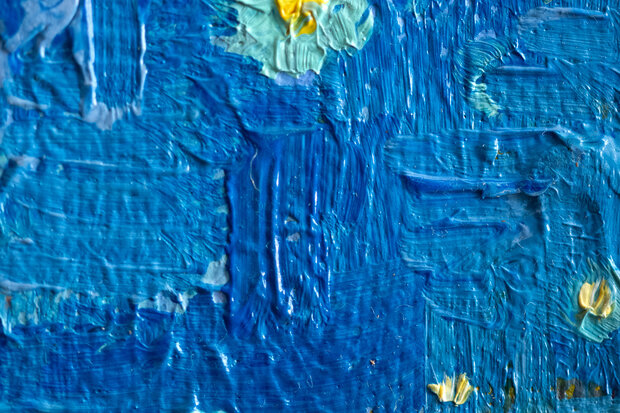 Cafe Terrace framed Vincent van Gogh replica detail