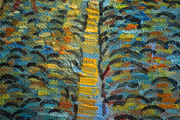 Cafe Terrace framed Vincent van Gogh reproduction detail