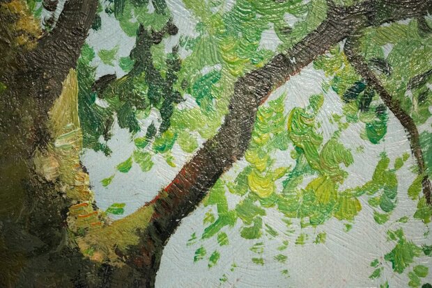 detail Forest Landscape Paul van der Ven in oil on canvas