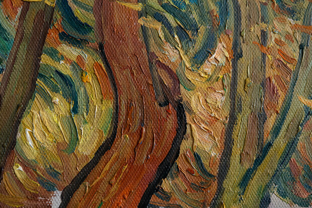 Leaf-Fall Van Gogh replica detail
