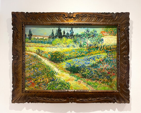 Garden at Arles framed Van Gogh replica