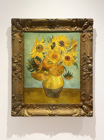 Vase with Twelve Sunflowers framed Van Gogh replica