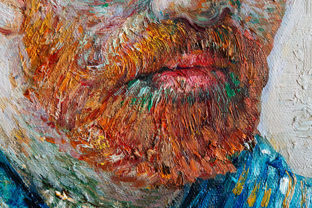 detail Self-Portrait as a Painter Van Gogh reproduction