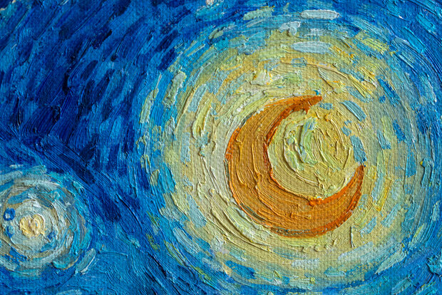 detail Starry Night Vincent van Gogh reproduction