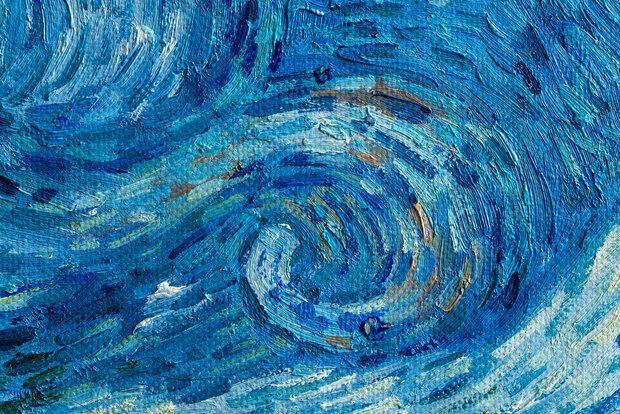 Starry Night Vincent van Gogh replica detail