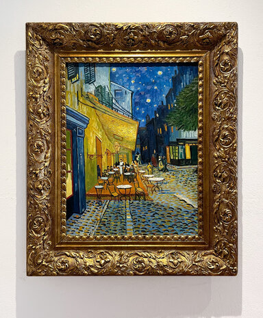 Cafe Terrace Vincent van Gogh replica framed