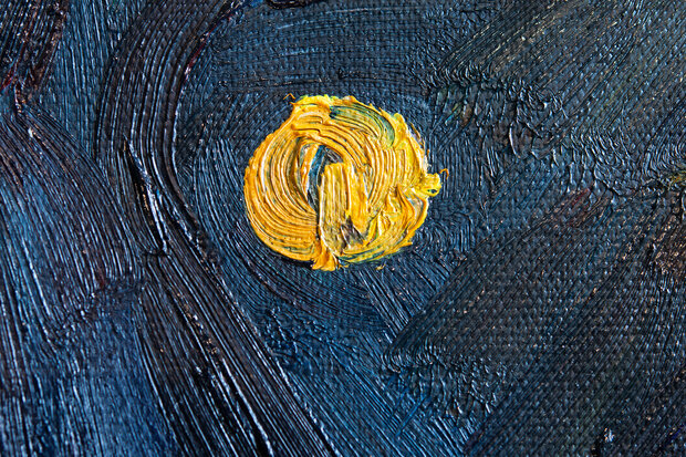 detail Portrait of Postman Joseph Roulin framed Van Gogh reproduction