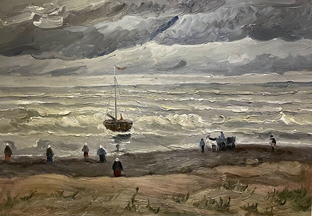 Seascape at Scheveningen Van Gogh reproduction