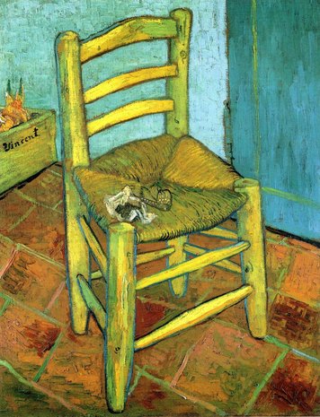 Vincents Chair with His Pipe Van Gogh reproduction
