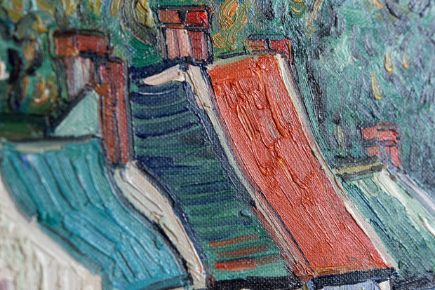 detail Houses in Auvers Van Gogh Replica