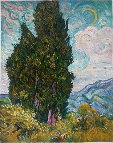 Cypresses Oil Painting Reproduction