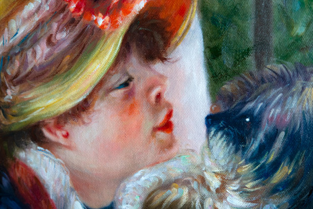 Luncheon of the Boating Party Renoir reproduction detail