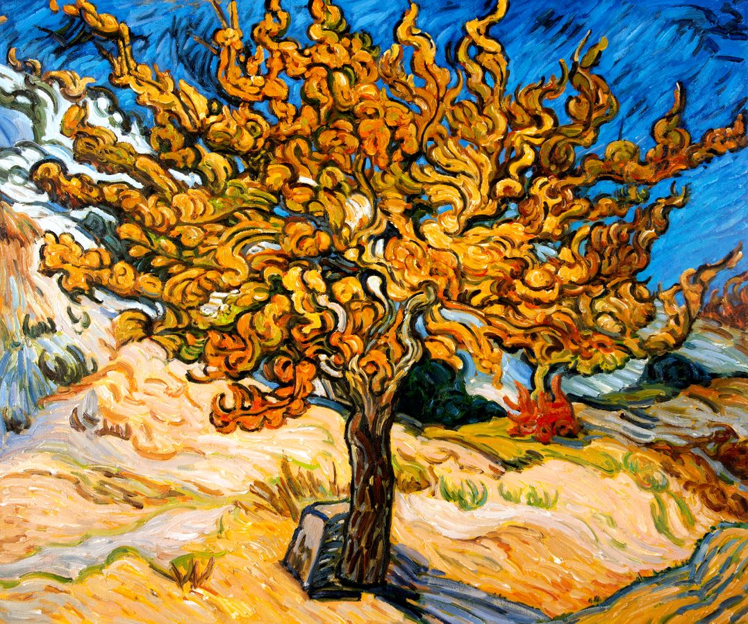 The Mulberry Tree Van Gogh Reproduction, hand-painted in oil on canvas
