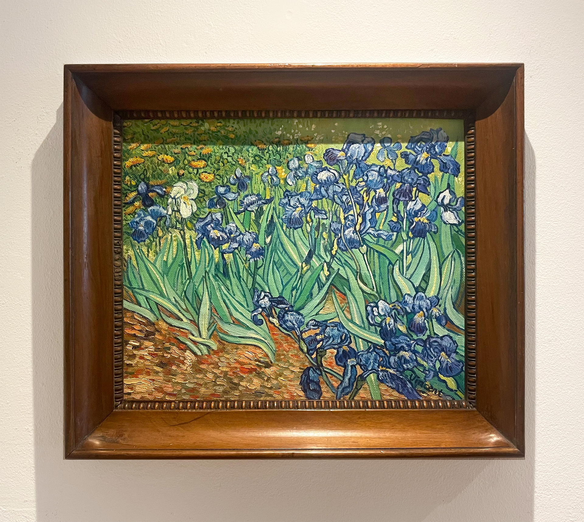 Irises framed Vincent van Gogh replica