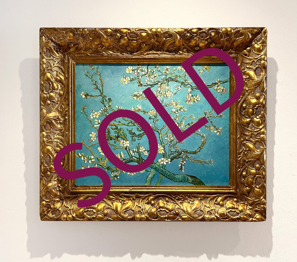 sold Blossoming Almond Tree framed Vincent van Gogh replica