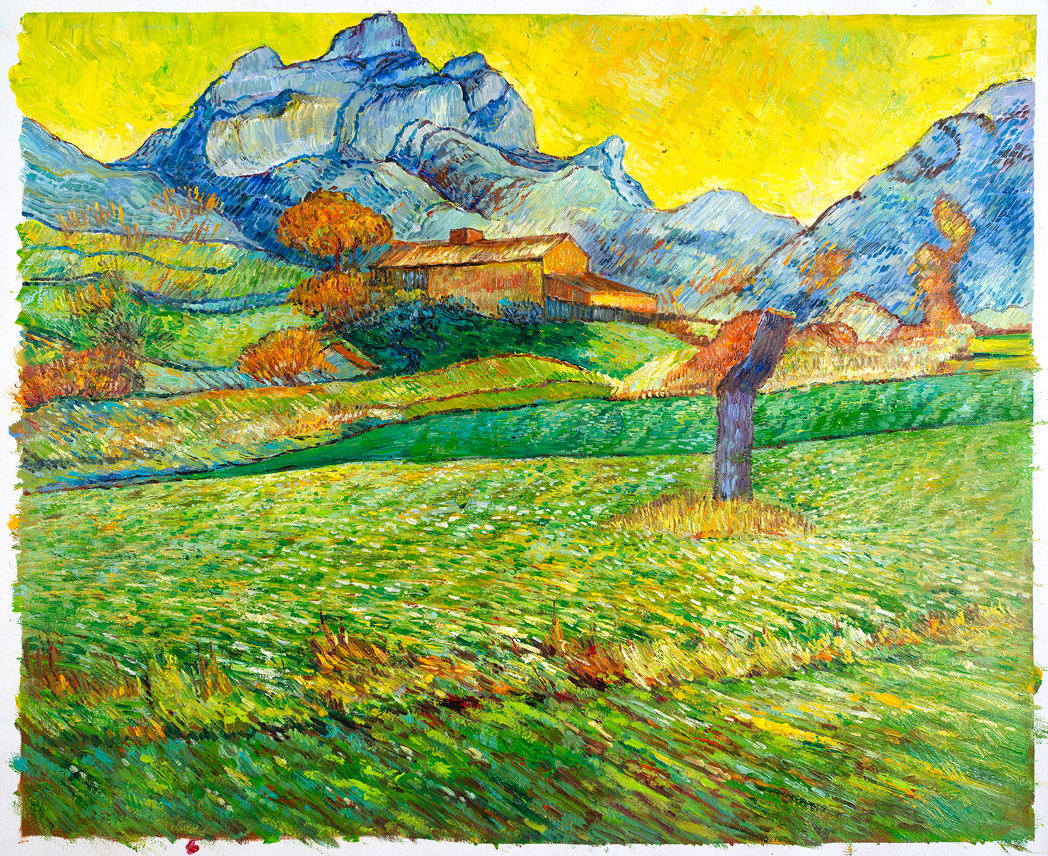 A Meadow in the Mountains Van Gogh reproduction