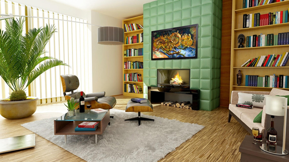 Van Gogh reproductie Vier Afgesneden Zonnebloemen in interieur