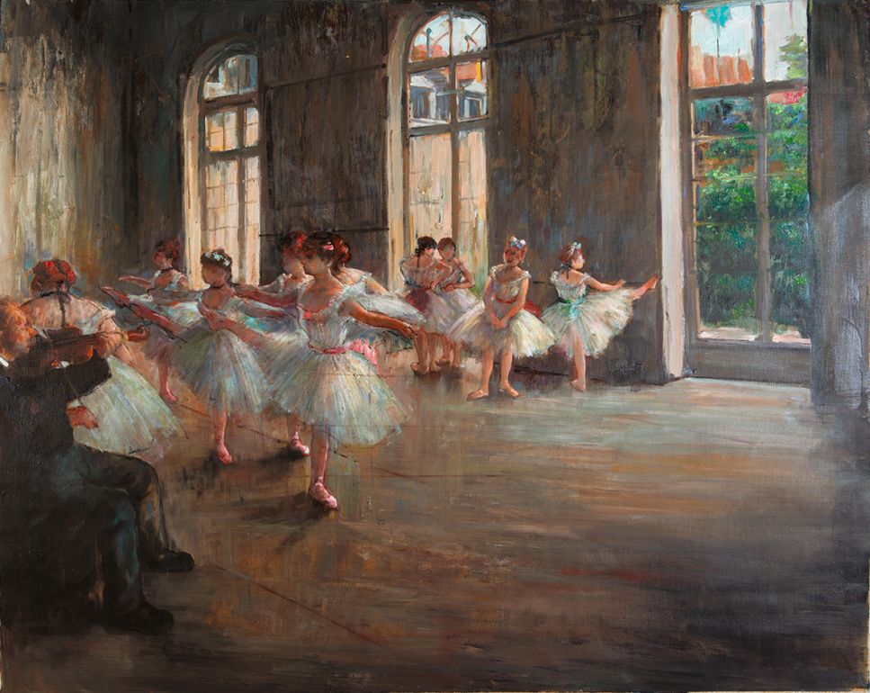 Balletrepetitie Degas reproductie