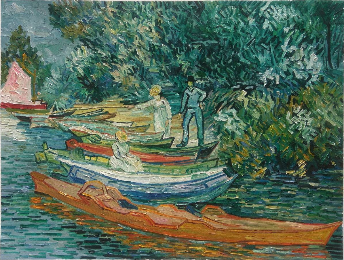 Banks of the Oise at Auvers Van Gogh reproduction