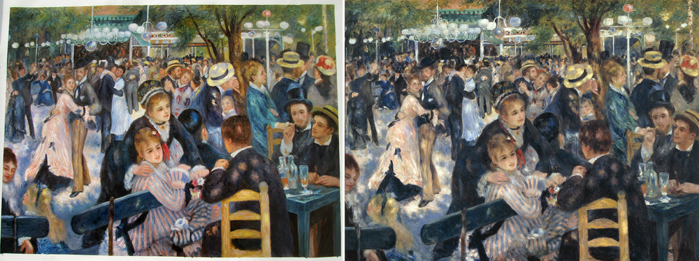 Dans bij de Moulin de la Galette Renoir reproductie