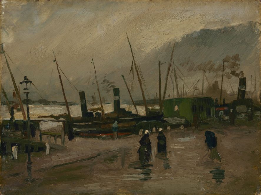 Schilderde Van Gogh de haven in Amsterdam twee keer?