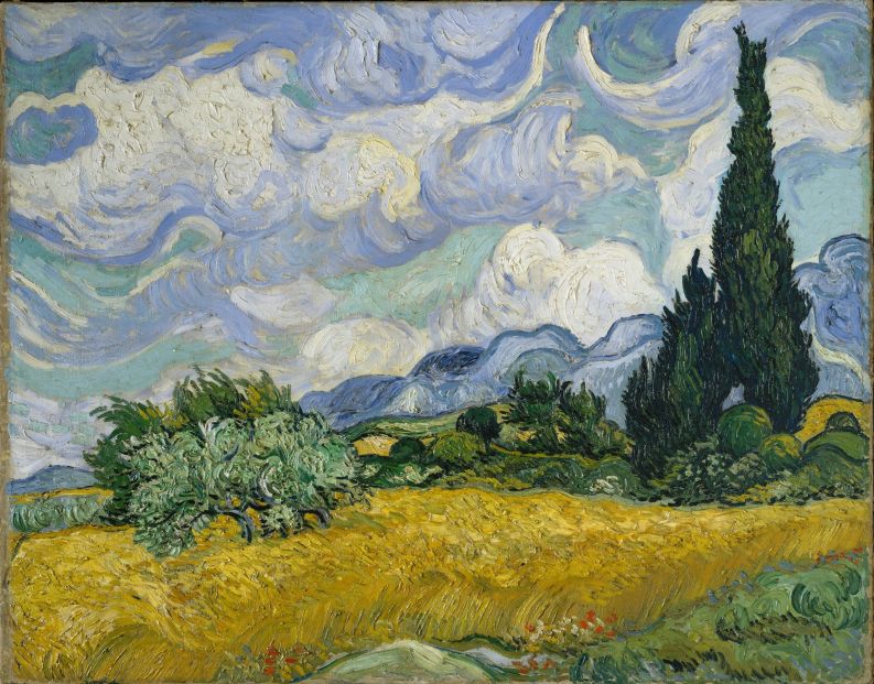 How many Wheat Field with Cypresses did Van Gogh paint?
