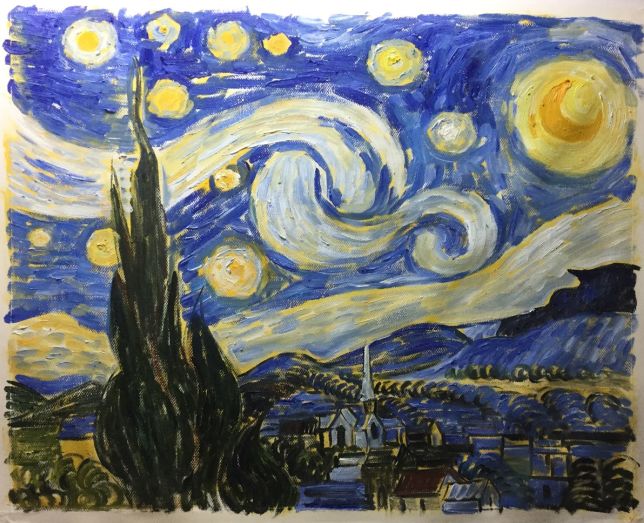 Starry Night painting instruction