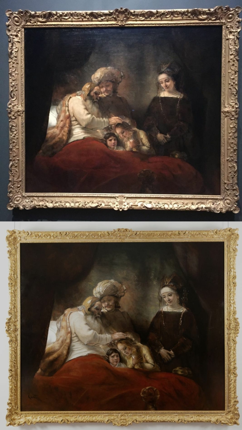 Jacob Blessing the Sons of Joseph by Nard Kwast Rembrandt replica