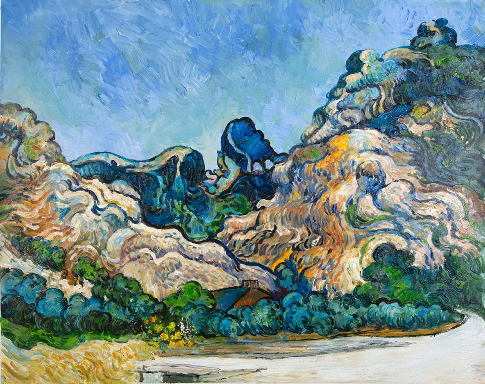 Mountains at Saint-Rémy Van Gogh reproduction