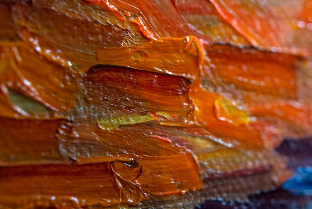 Olijfgaard met Oranje Hemel detail