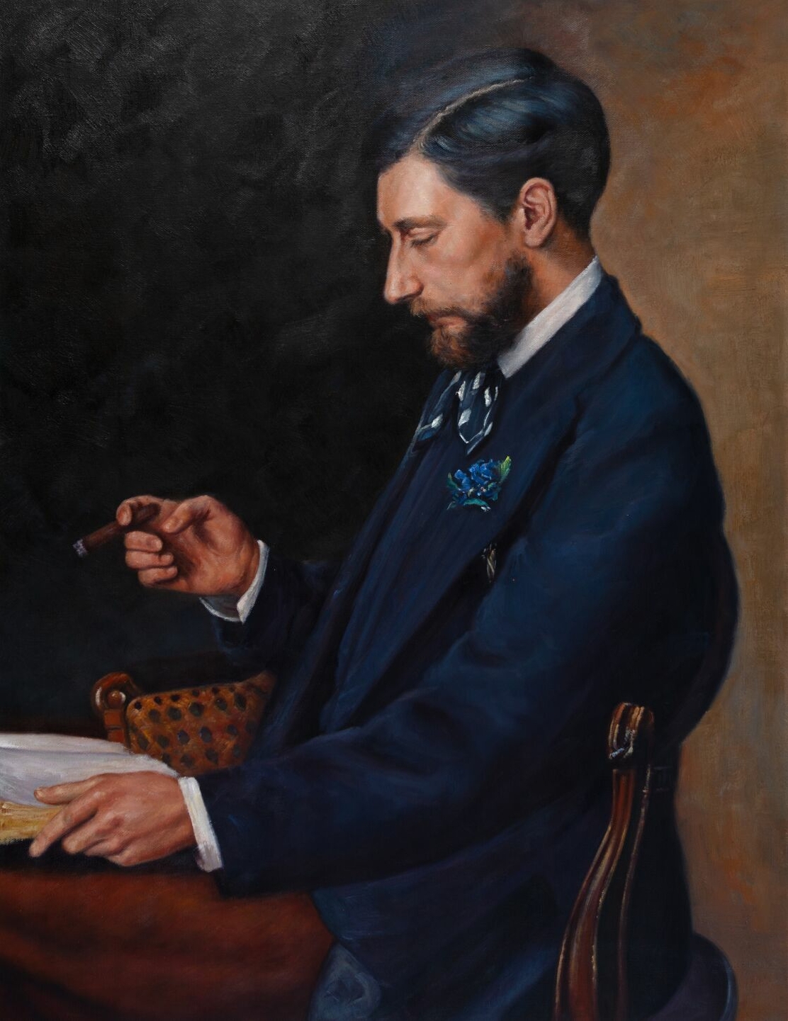 Portrait of Edmond Maître by Frédéric Bazille reproduction