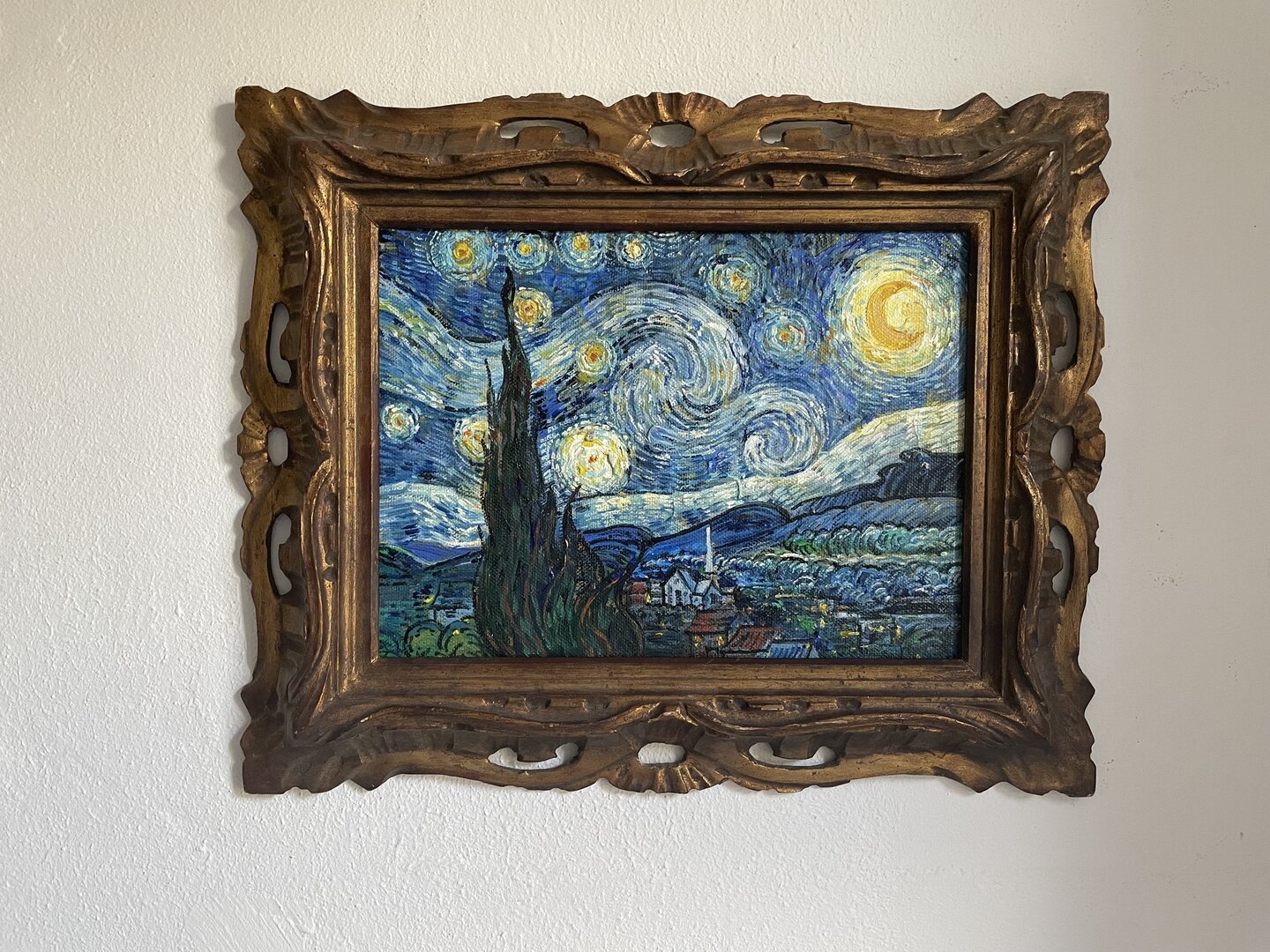 small Starry Night with 19th century Italian frame