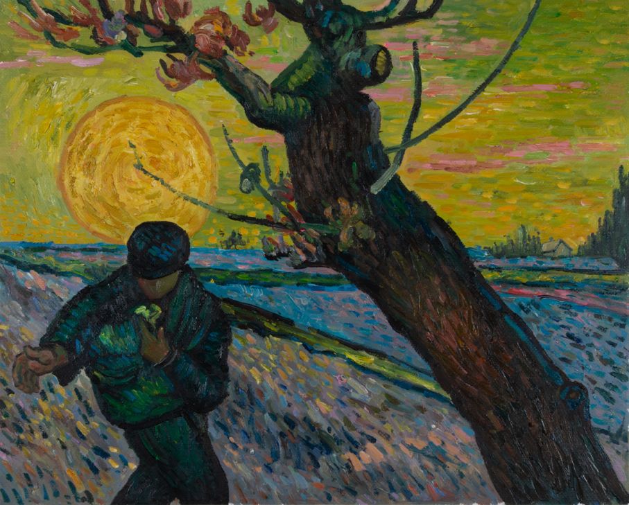 De Zaaier Van Gogh Museum olieverf reproductie