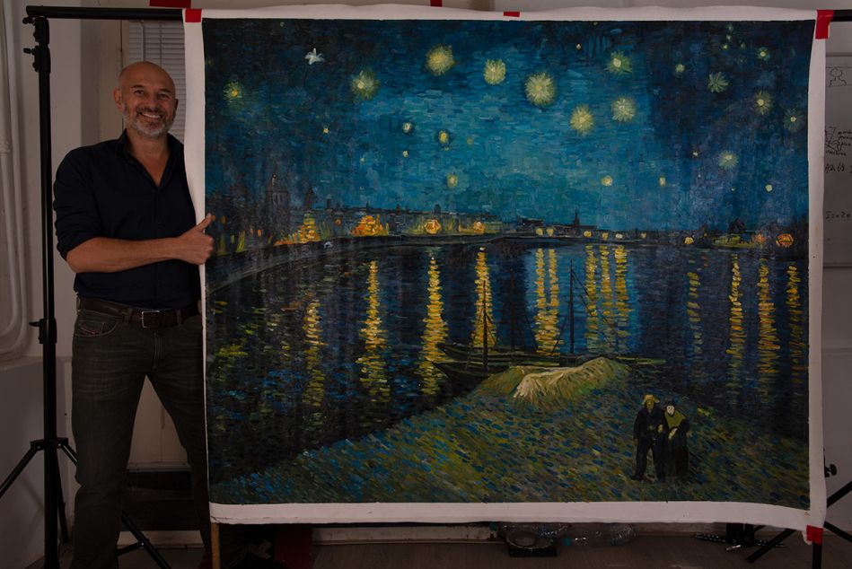 Starry Night boven the Rhone groot formaat