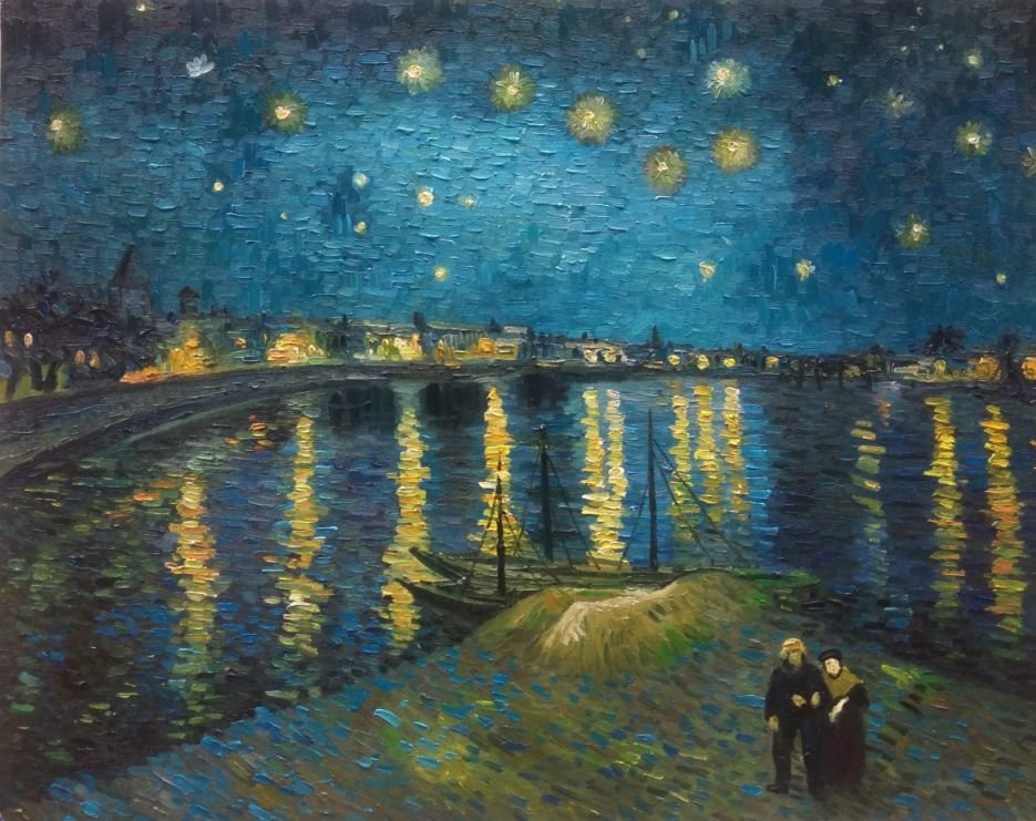 Starry Night over the Rhone oil painting reproduction