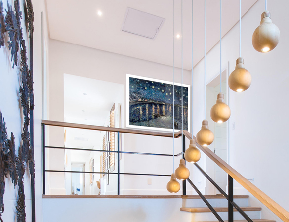 Van Gogh reproductie Sterrennacht boven de Rhone in interieur