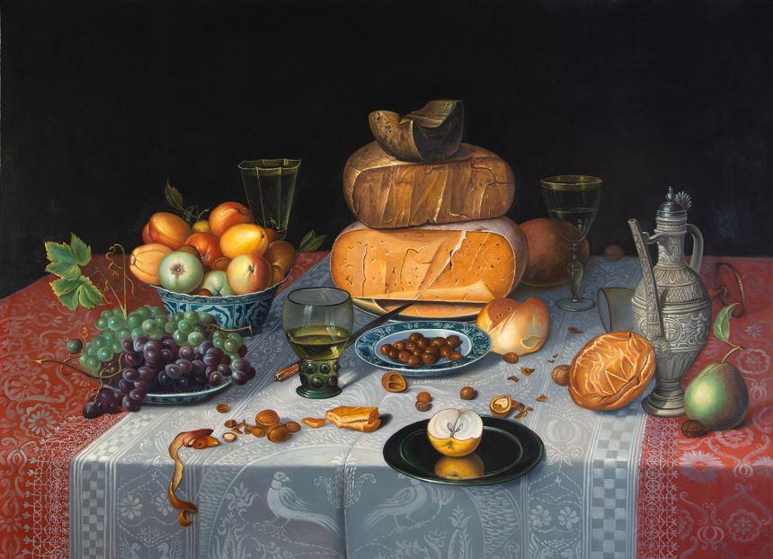 Still Life with Cheese Van Dijck reproduction