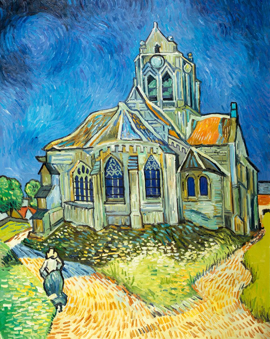 De Kerk van Auvers Van Gogh reproductie